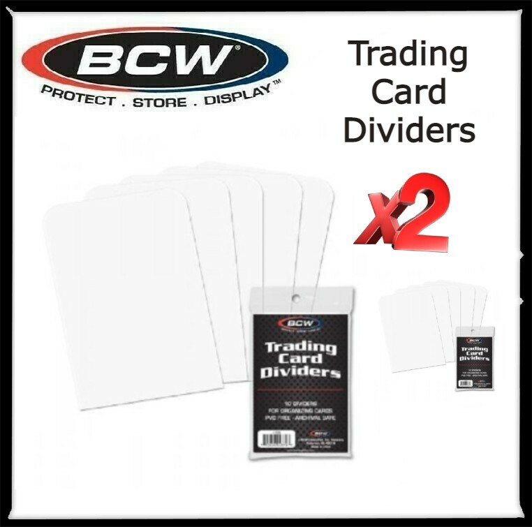 20 BCW Archival Trading Card Dividers w/ Write on Index Tab 2 11/16X3 13/16 NEW