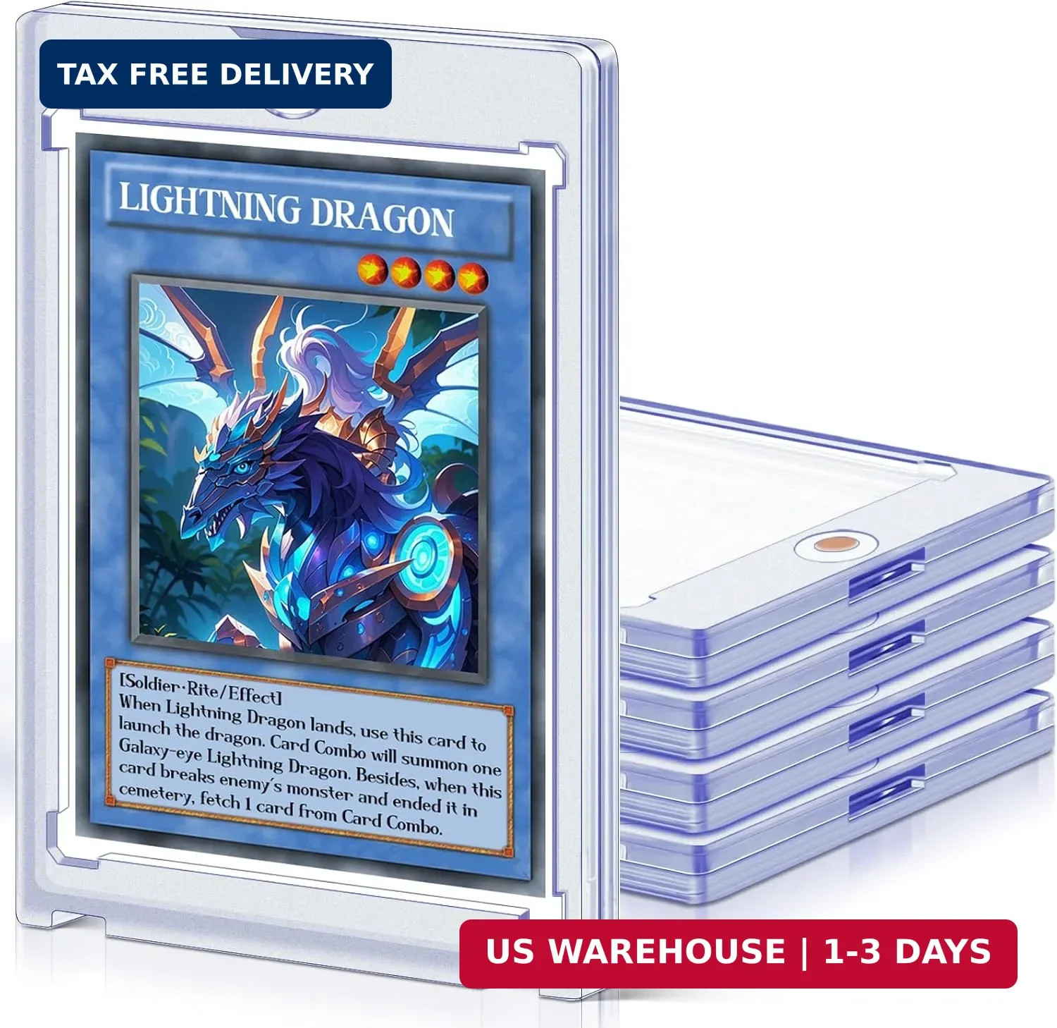 5 ct Magnetic Card Holders for Trading Cards, 35 pt Hard Cards Sleeves Case Fit