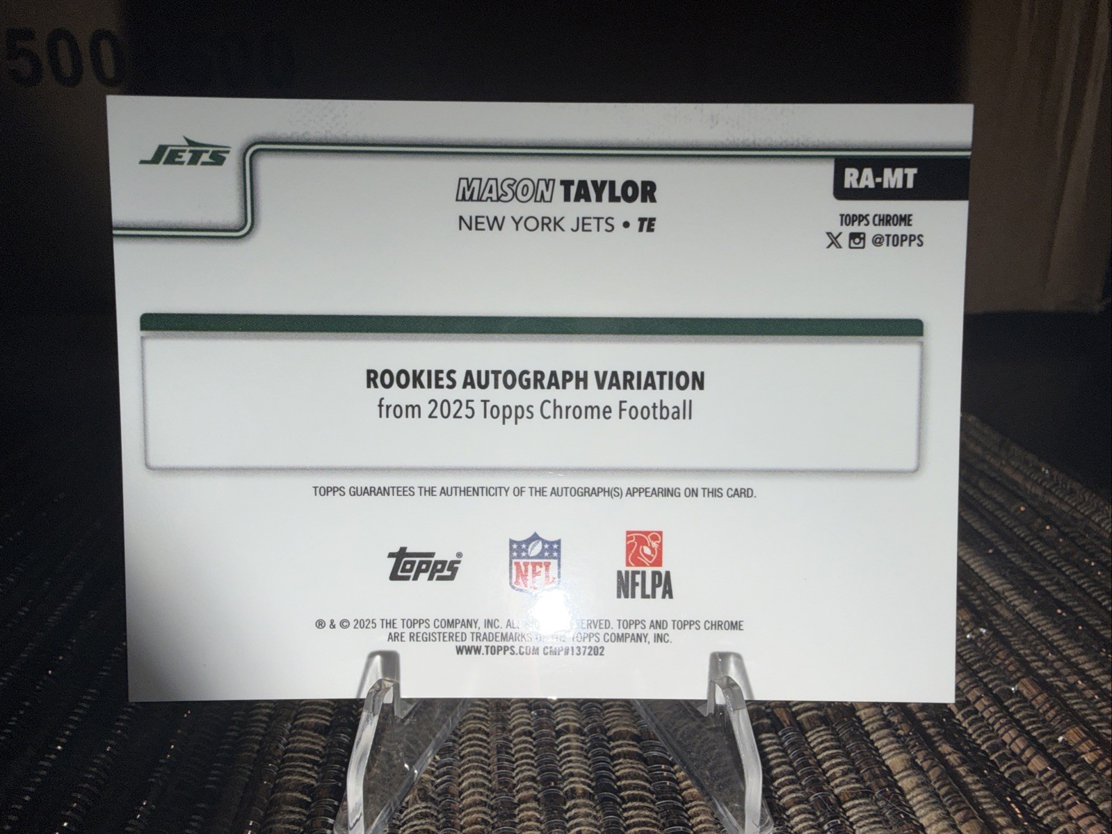 2025 Topps Chrome – Rookie Autographs Mason Taylor #RA-MT (AU, RC)