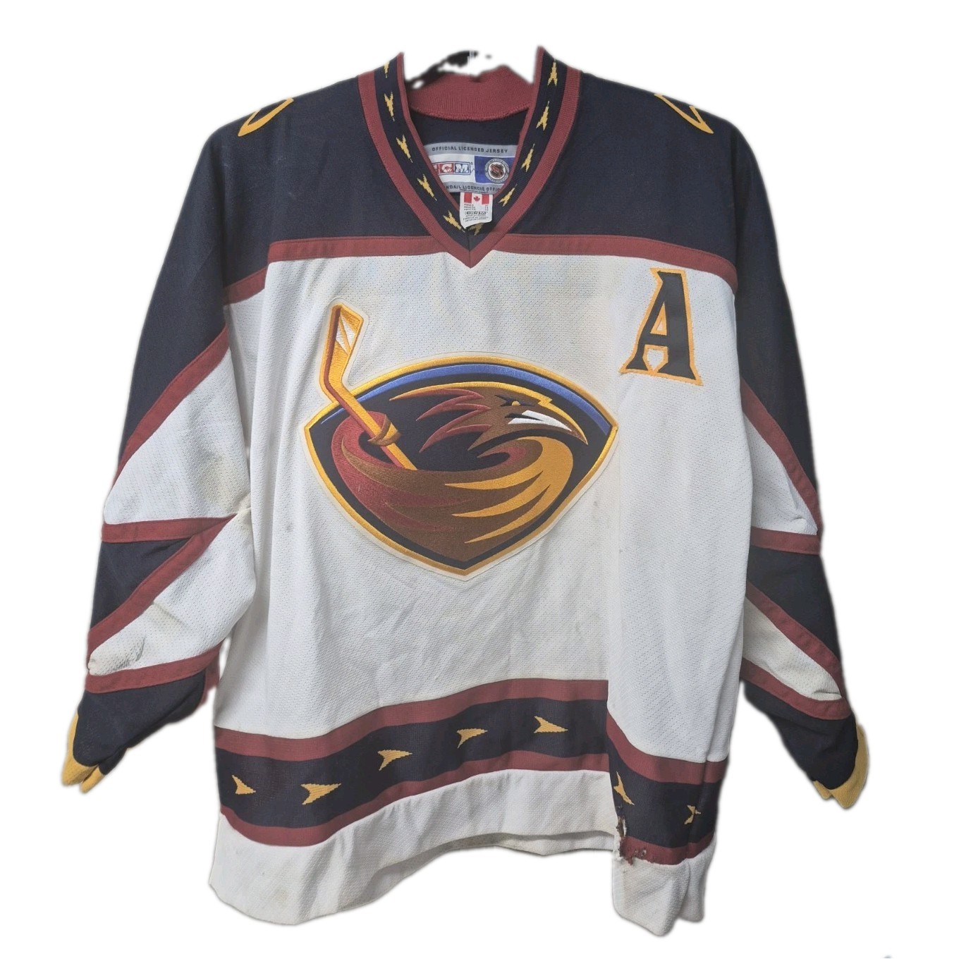CCM NHL WHITE ATLANTA THRASHERS JERSEY SIZE XL VINTAGE 90S MENS HOCKEY Antal 09