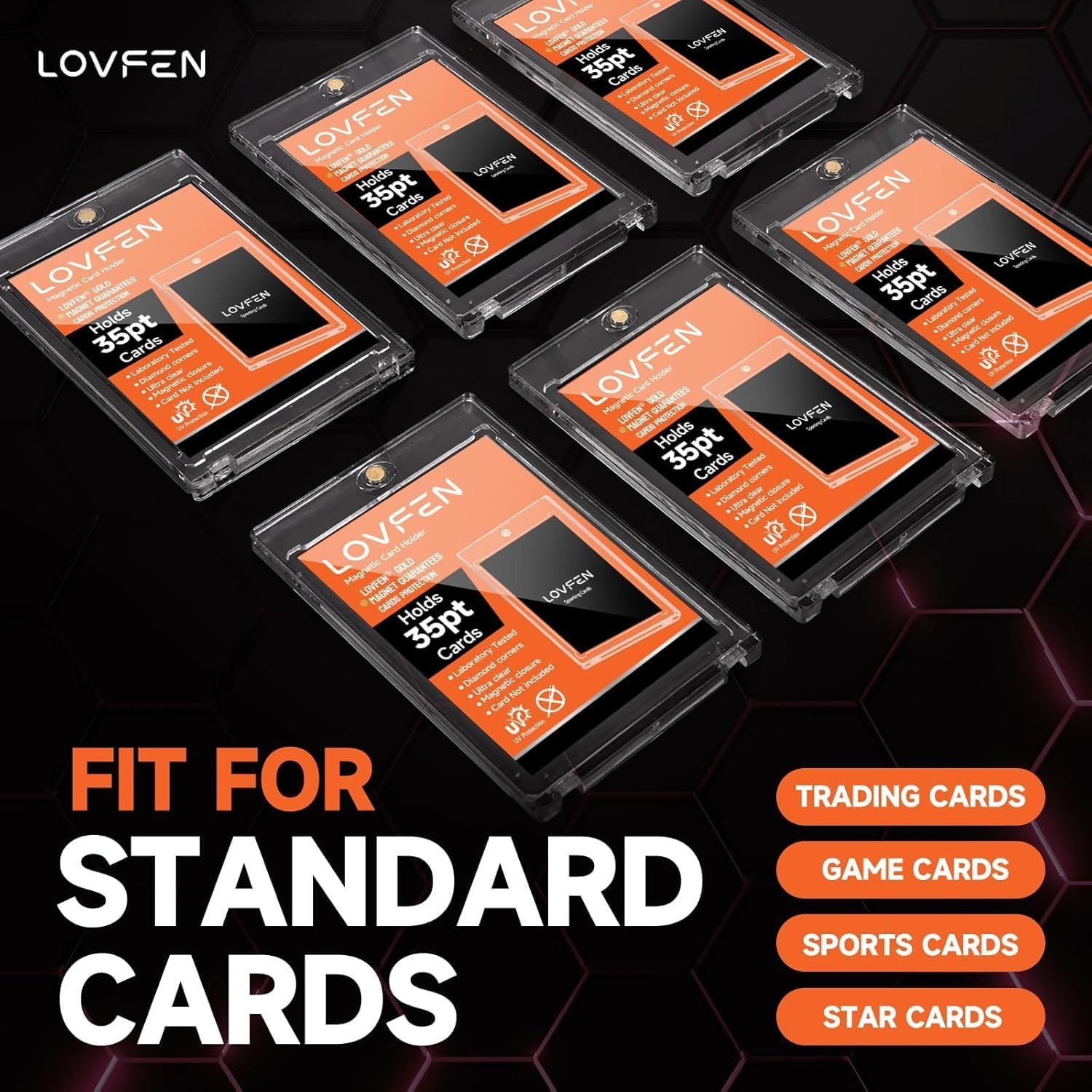 50Ct Super Strong 35Pt Magnetic Card Holders for Trading Cards, Sports Card Mag