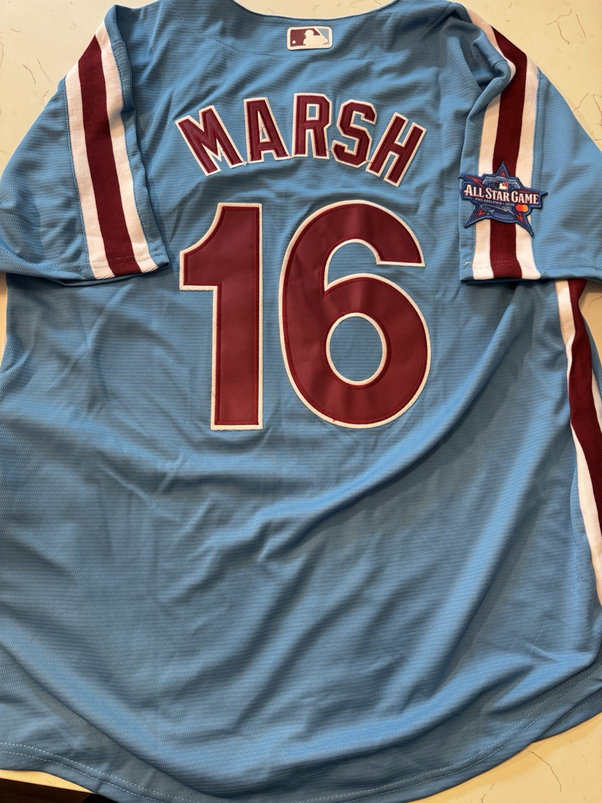 Brandon MARSH #16 Philadelphia Phillies Powder Blue Jersey 2026 NWT All Stitched