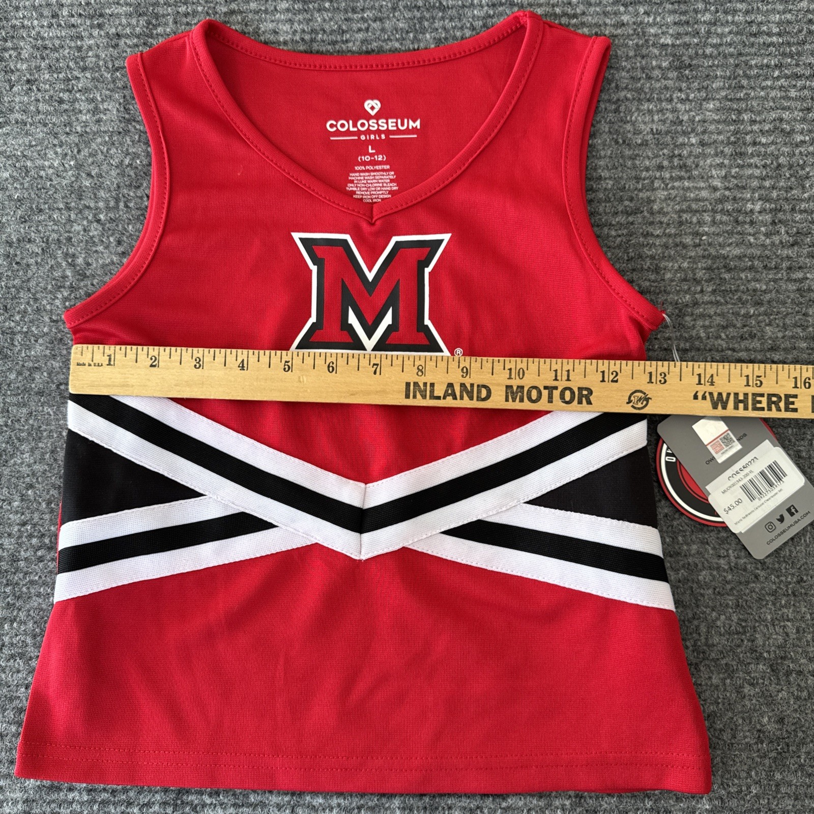 Miami RedHawks Colosseum Girls Youth M(7-8) L(10-12) Cheerleader Set Mixed Sizes
