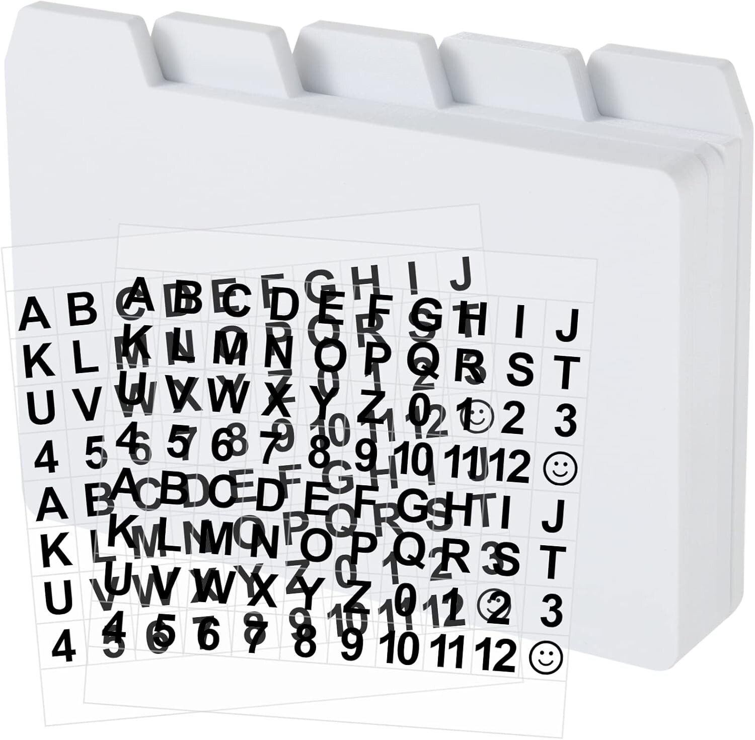 Durable 50 Pcs Index Card Dividers 3×5 Inch with Number & Alphabet Stickers