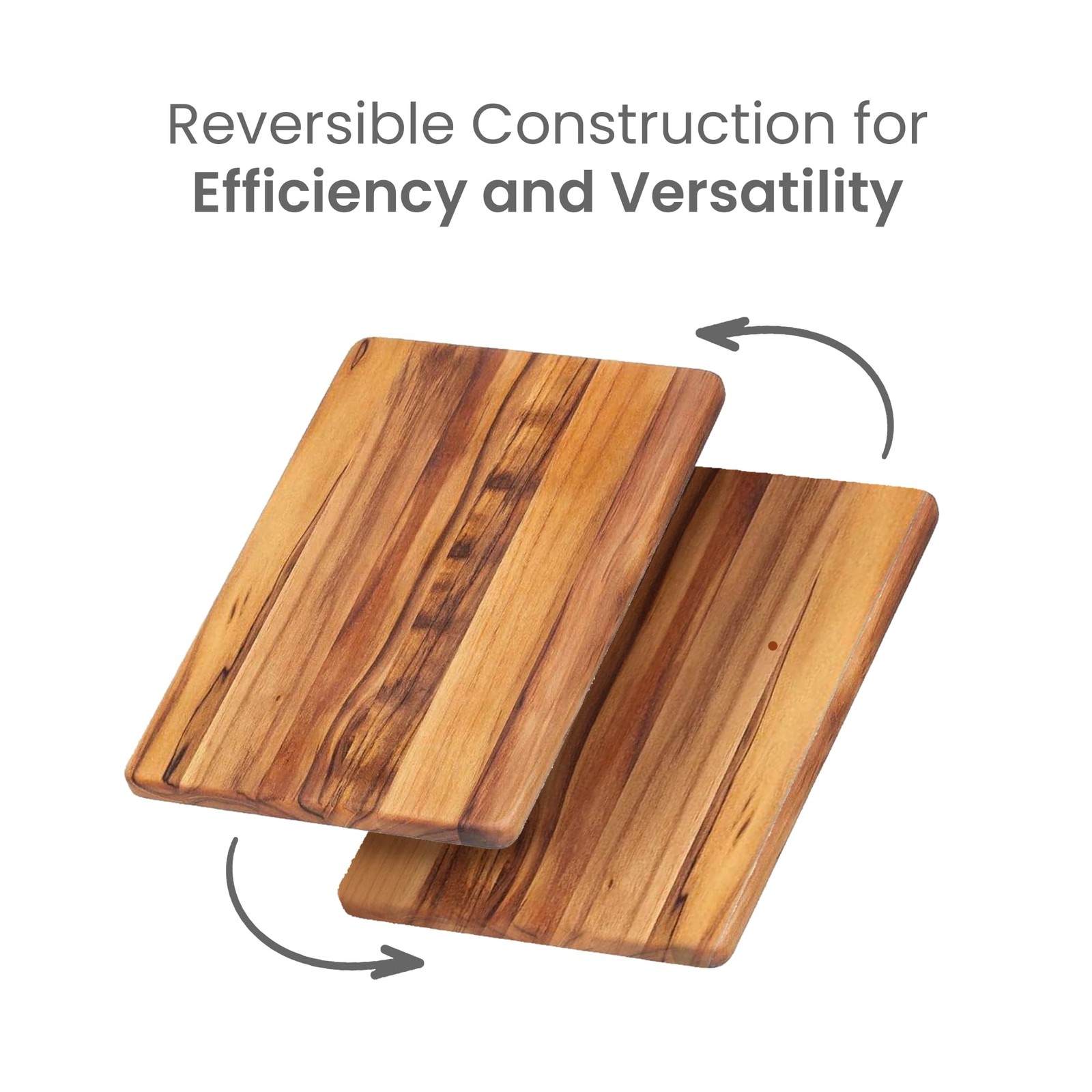 Teakhaus Teak Wood Cutting Board Set of 2 – Small 17.13 inches x 13.13