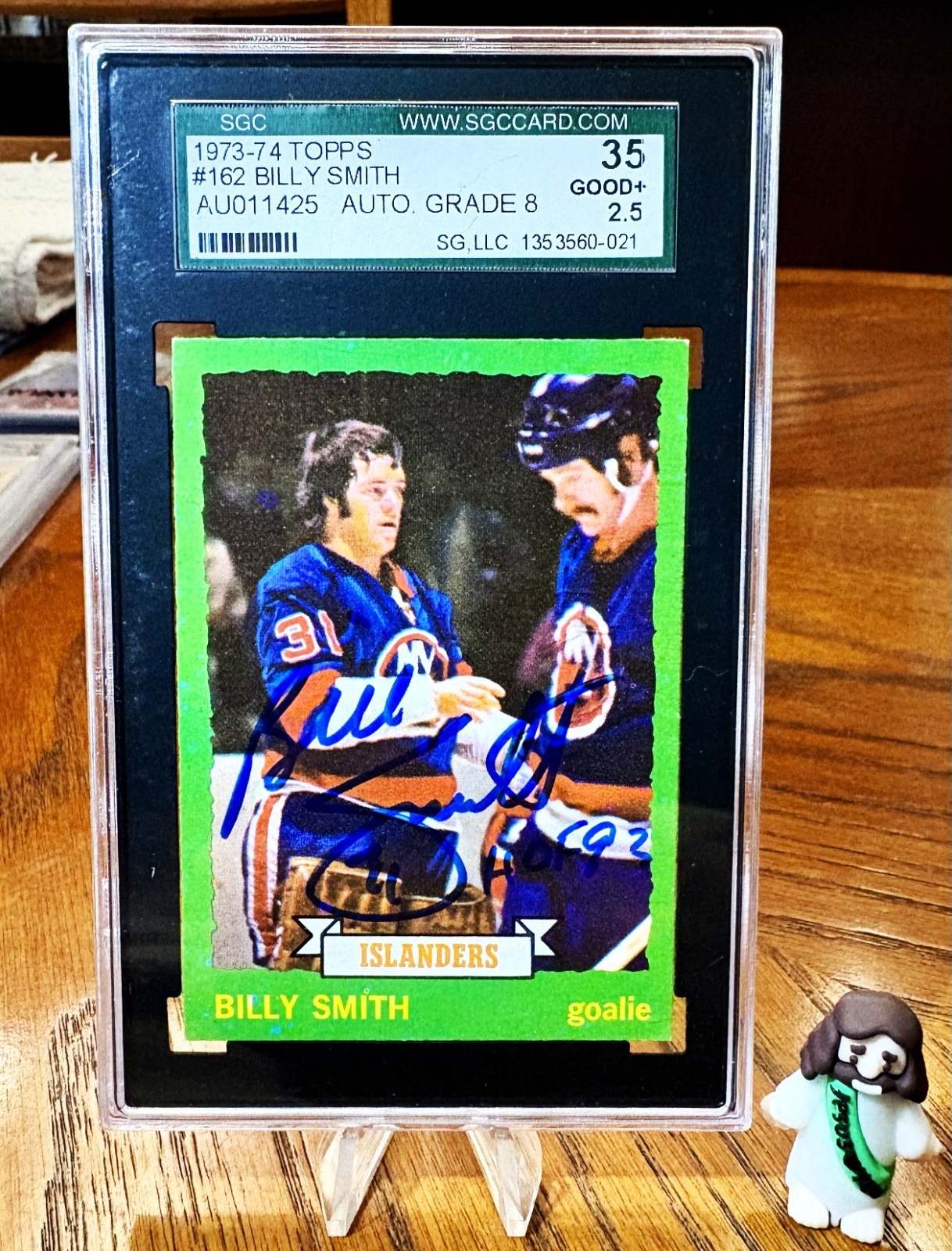 AUTHENTIC SIGNED 1973-74 TOPPS BILLY SMITH #162 ROOKIE SGC 2.5 WITH 8 AUTOGRAPH