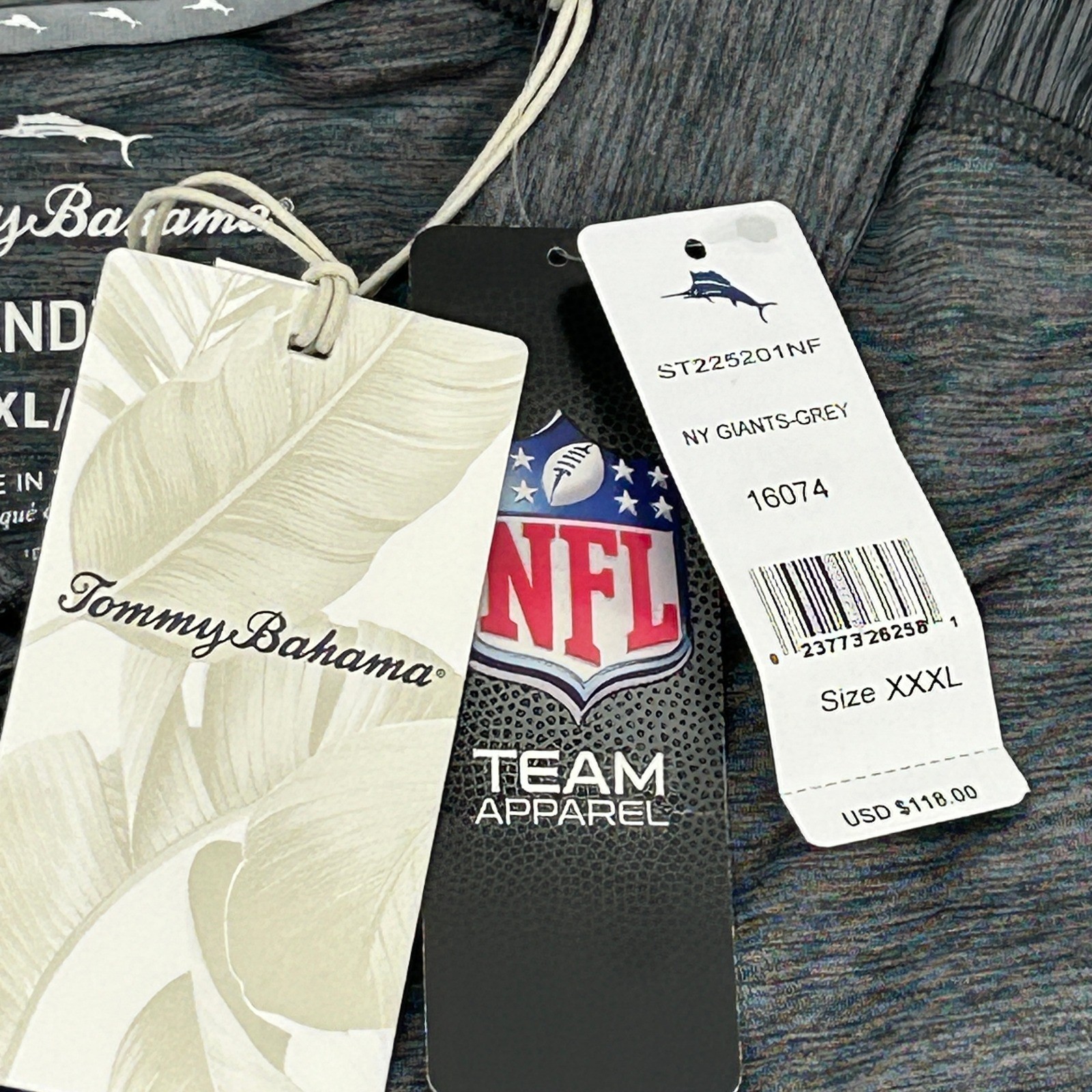 NY Giants Tommy Bahama IslandZone Polo Shirt Men’s XXXL 3XL Gray NFL NEW