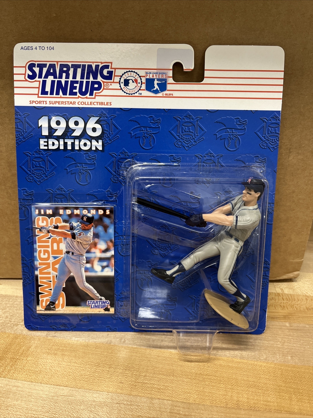 Starting Lineup Kenner 1996 Jim Edmonds MLB California Angels Figure & Card New