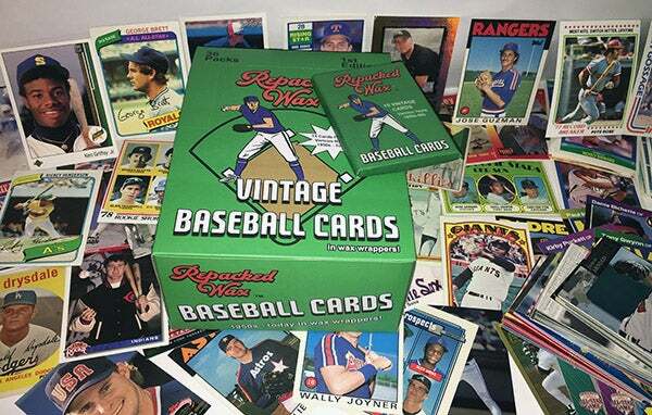 Baseball Wax Pack – Repacked Wax 15 Vintage Cards Various Years 1950s-00s