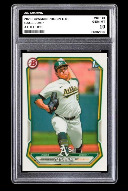 2026 Gage Jump 1st Bowman Prospects Card #BP-15 Athletics Mint Gem Graded 10