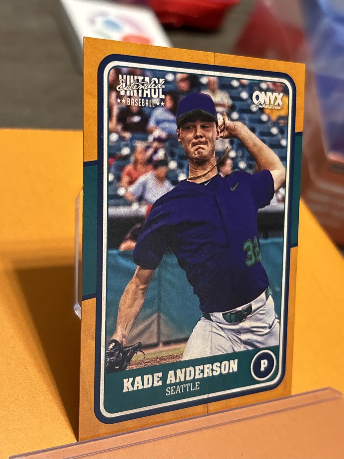 2025 Onyx Vintage Extended Kade Anderson #OVKAAN Orange Border /99 (RC) Mariners