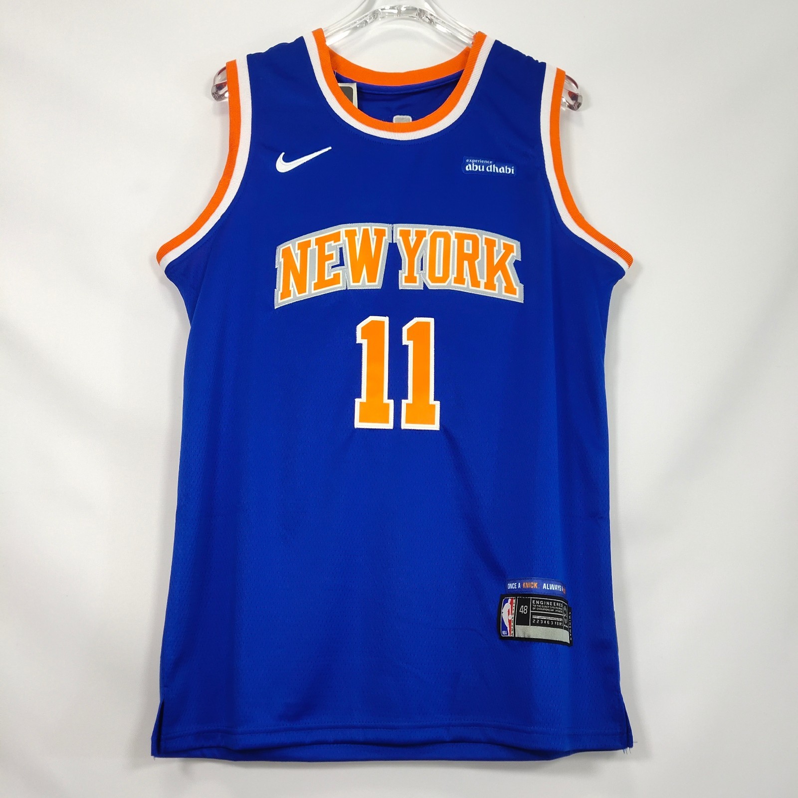 Jalen Brunson #11 Casual Blue Jersey with Sewn Letters (Final)