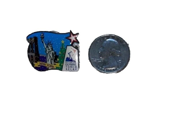 5 Pcs Winter Olympic Pins Salt Lake City Alaska Texas D.C. N.Y. California