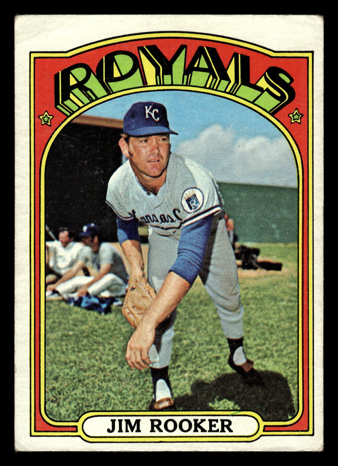 1972 Topps #742 Jim Rooker – Kansas City Royals (High Number / MARKED)