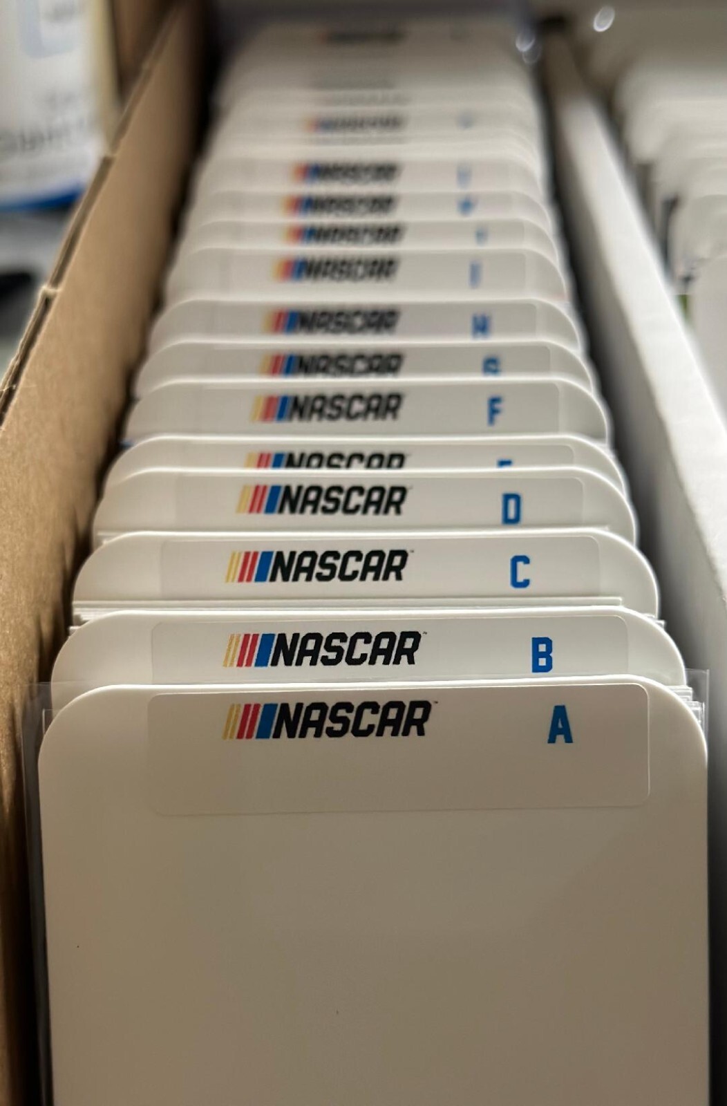 (26) Sports Card Dividers with 26 FREE NASCAR A-Z Labels Set
