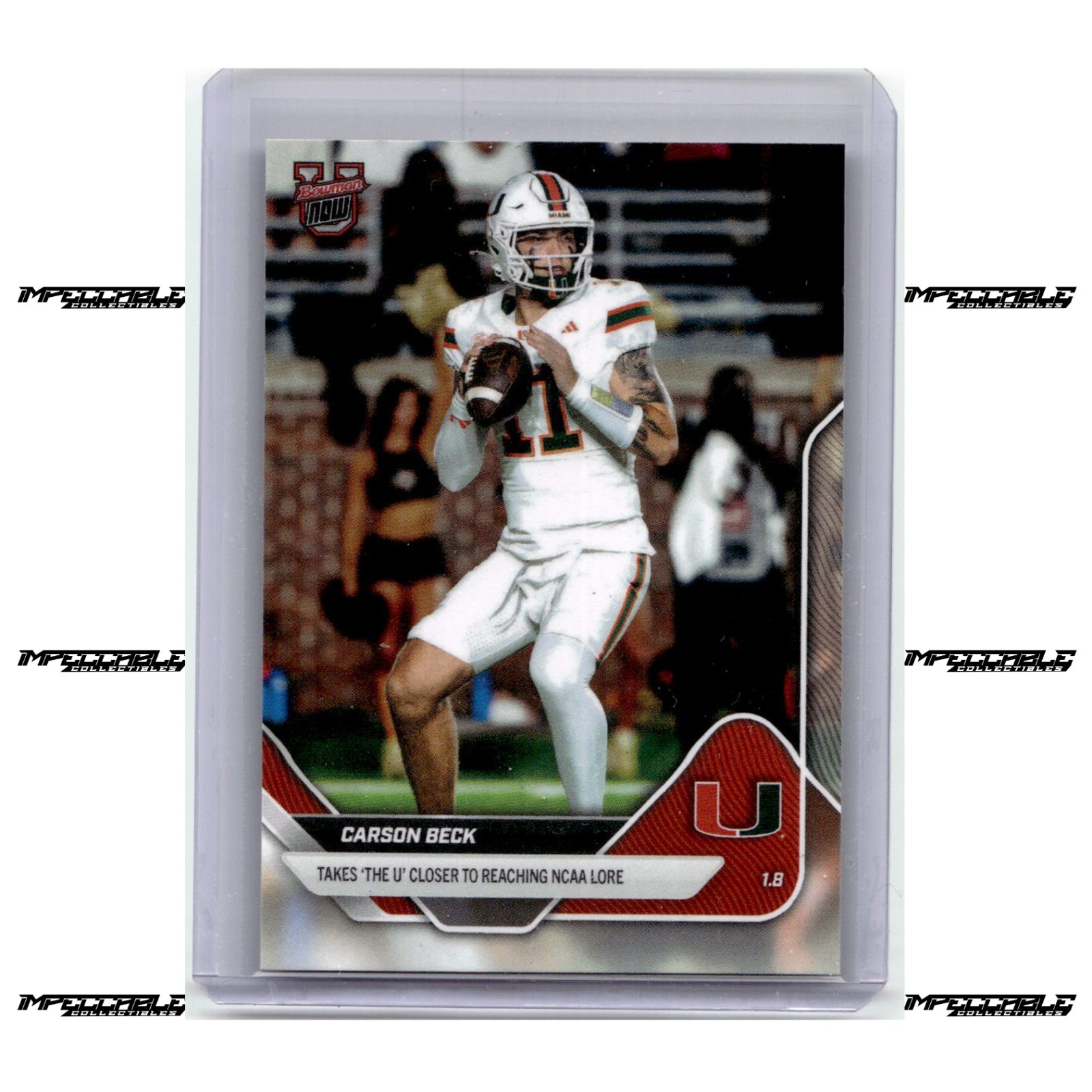 2025 Bowman U Now – #65 Carson Beck Rookie /2011 Reaching NCAA Lore