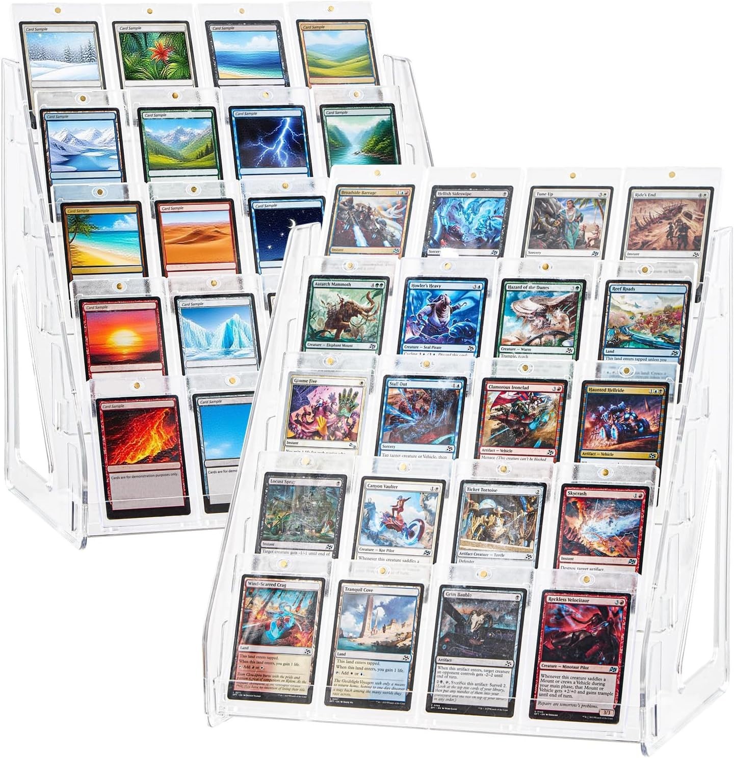 Elegant Acrylic Trading Card Display Stand – 12 Inch, 2 Pack Holds Up to 40