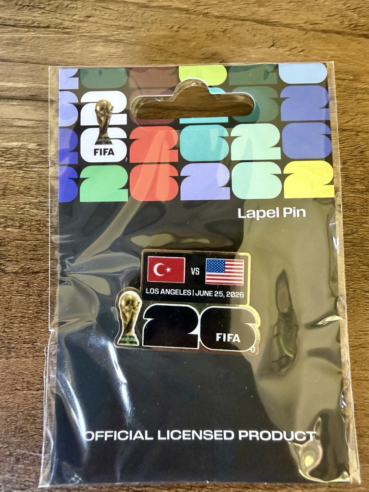 Match Pin USA VS Türkiye 2026 Official Fifa World Cup Los Angeles Sold Out New