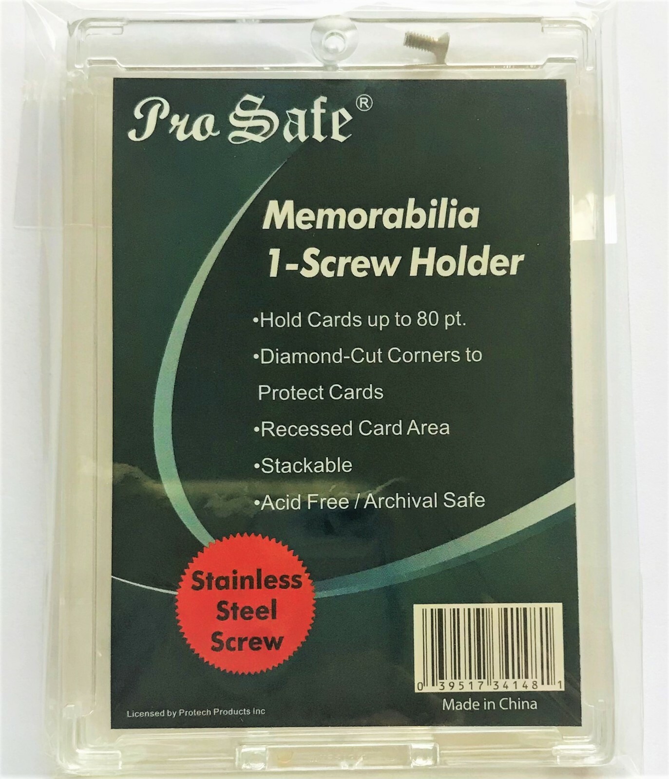 1 Memorabilia 1-Screw Card Holder 80pt, 1 Memorabilia 1-Screw Card Holder