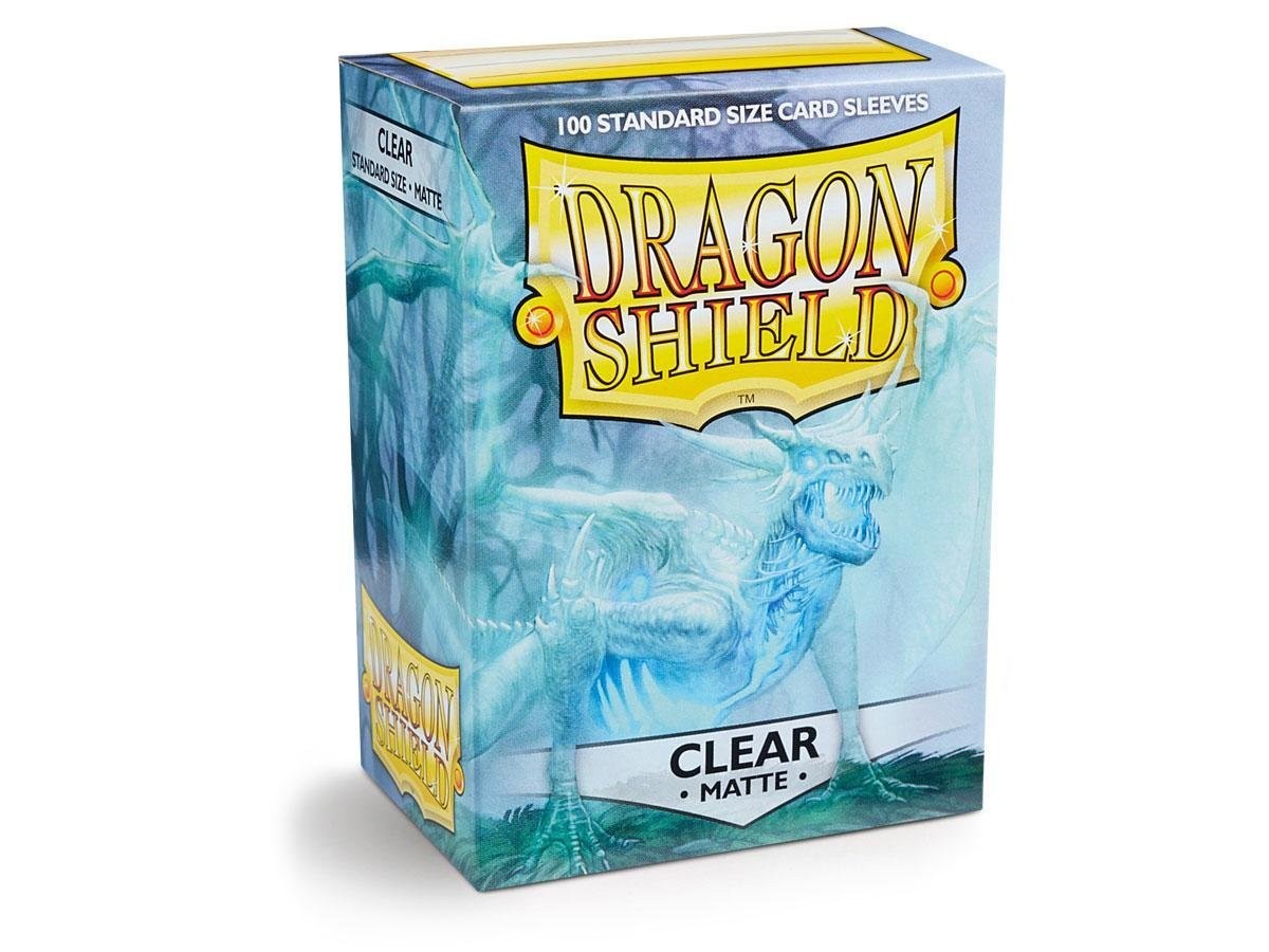 5 Packs Dragon Shield Matte Clear Standard Size 100 ct Card Sleeves Value Bundle