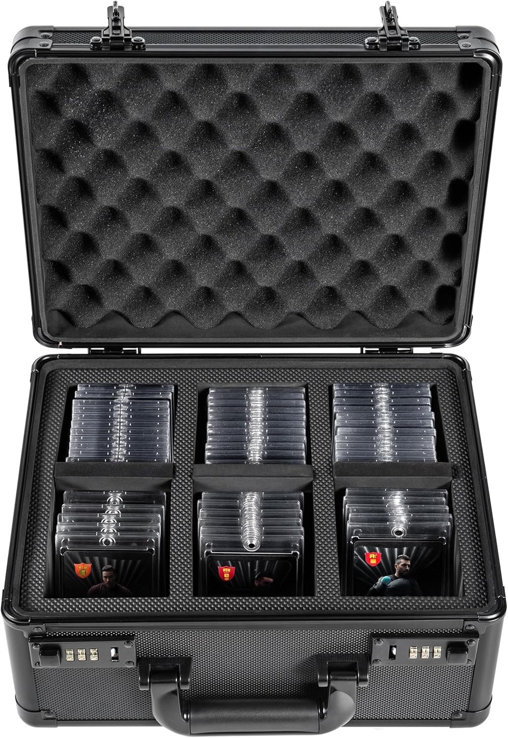 Graded Card Storage Box with Combination Lock – Waterproof Slab Carrying Case…