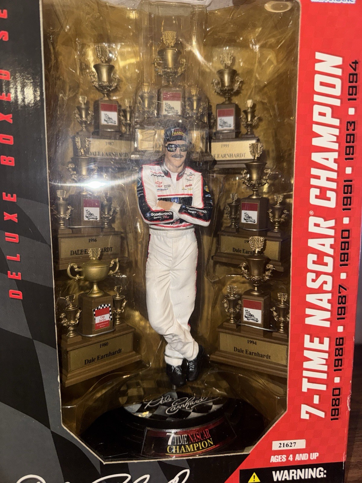 Action McFarlane DALE EARNHARDT SR 7-Time NASCAR Champion Figure w/ Trophies