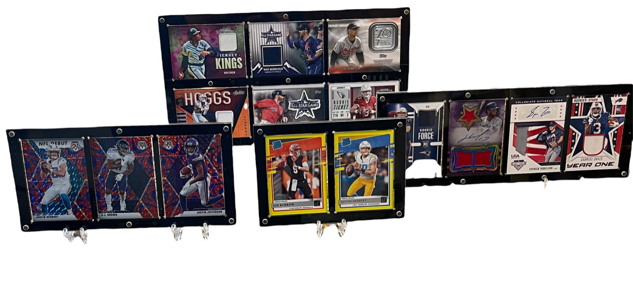6 Card Magnetic Sports Trading Card Case up to 180Pt (Standard & Relic Cards)