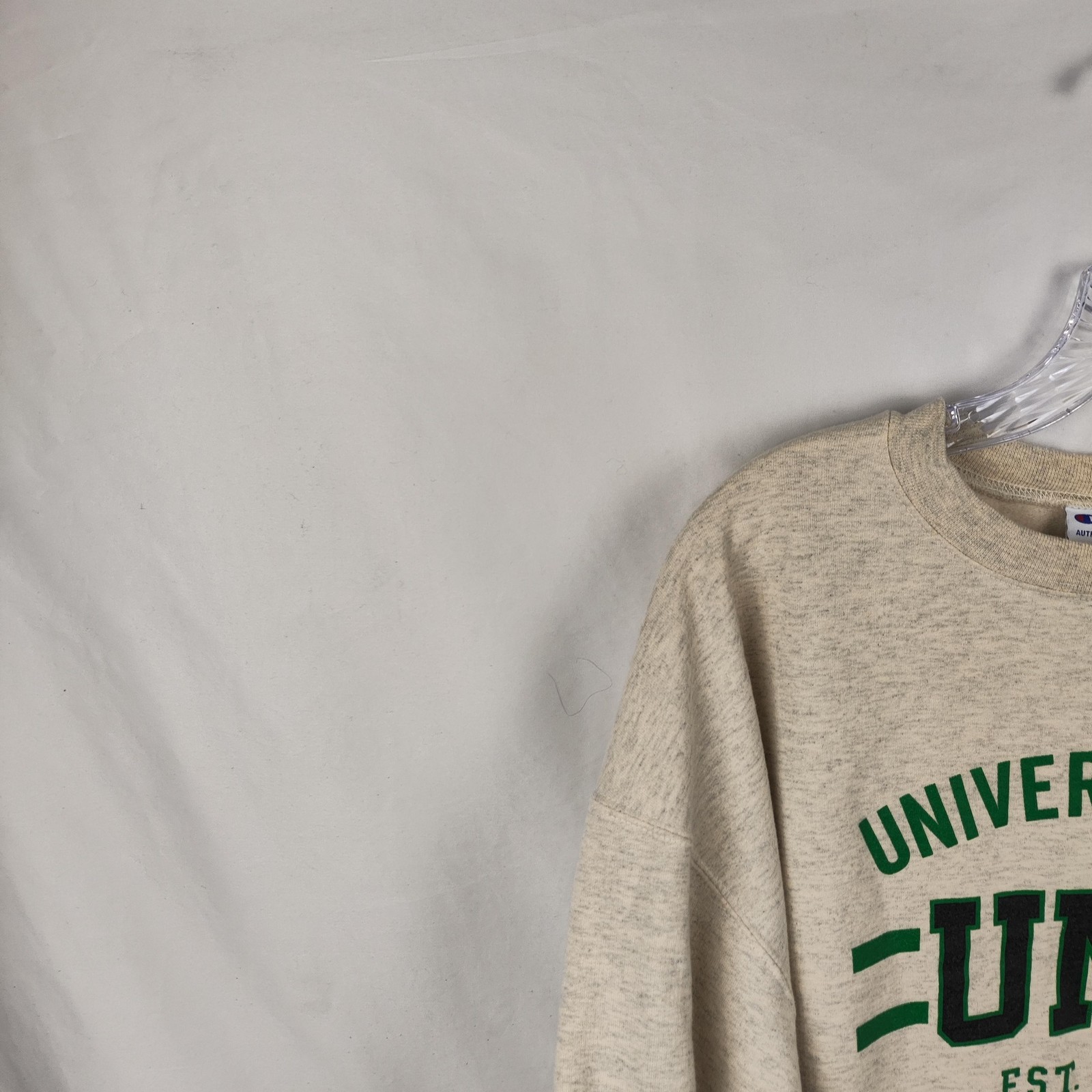 North Texas Mean Green Sweatshirt Mens 2XL Beige NCAA Football Pullover Champion