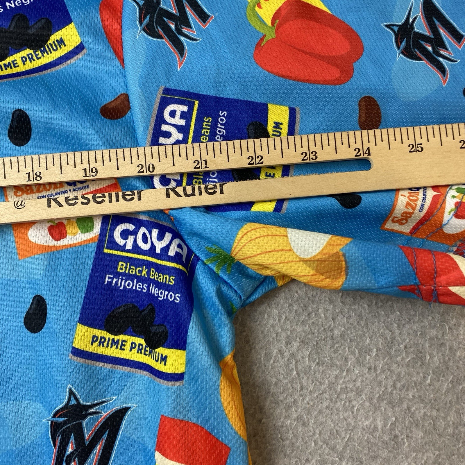 Miami Marlins SGA Stadium All Over Print Shirt Giveaway Goya XL Latin Night
