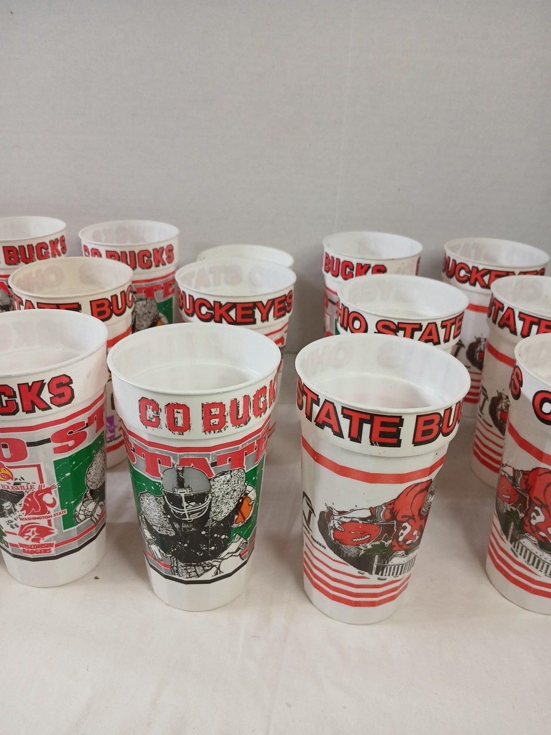 Ohio State Buckeyes College Football Plastic Cup Lot Of 21 Drinking Cups Bucks