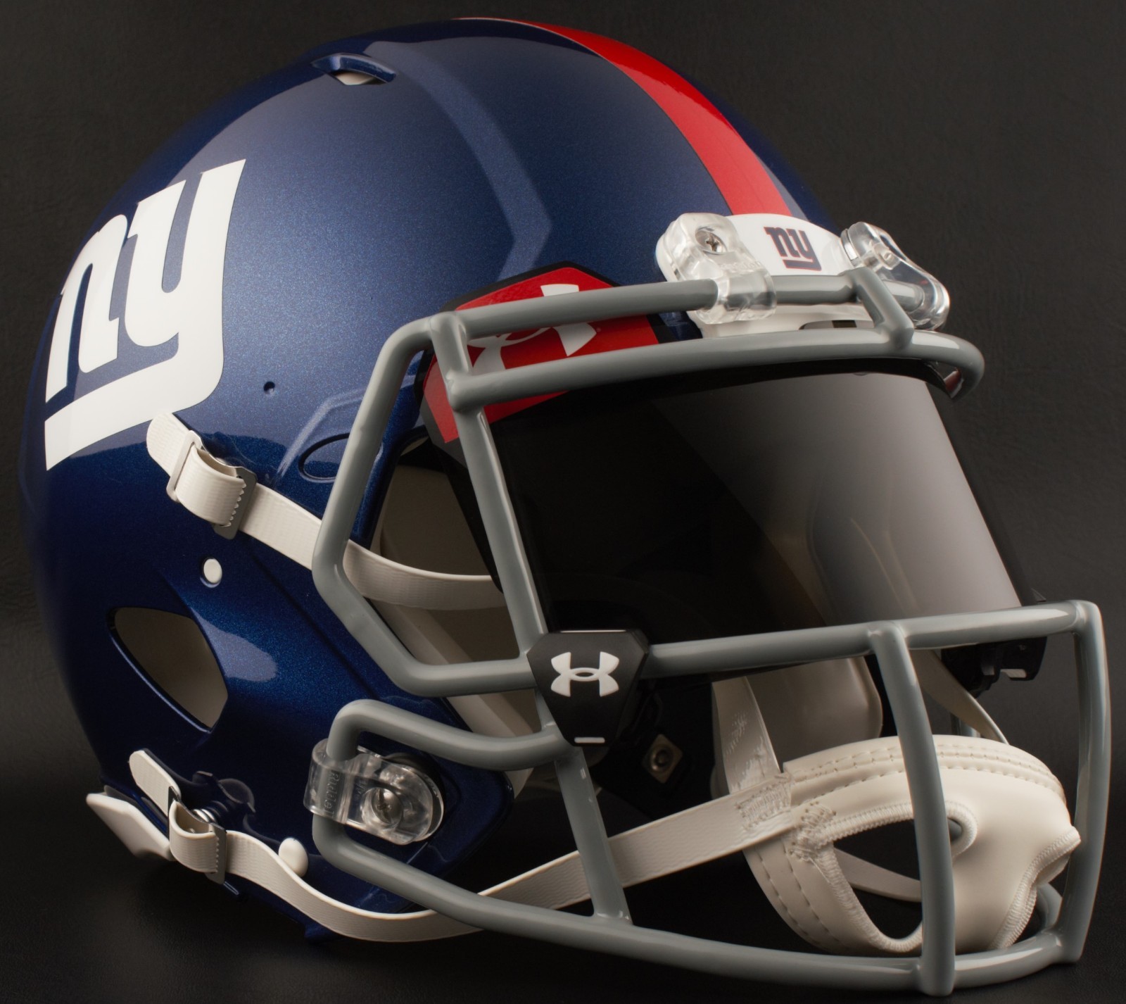 NEW YORK GIANTS NFL Authentic GAMEDAY Football Helmet w/ BLACK-TINT Eye Shield