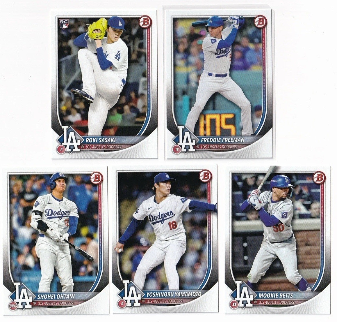 2025 Bowman Paper COMPLETE🔥 LA Dodgers Team Set BASE 1st RC $0.17/card