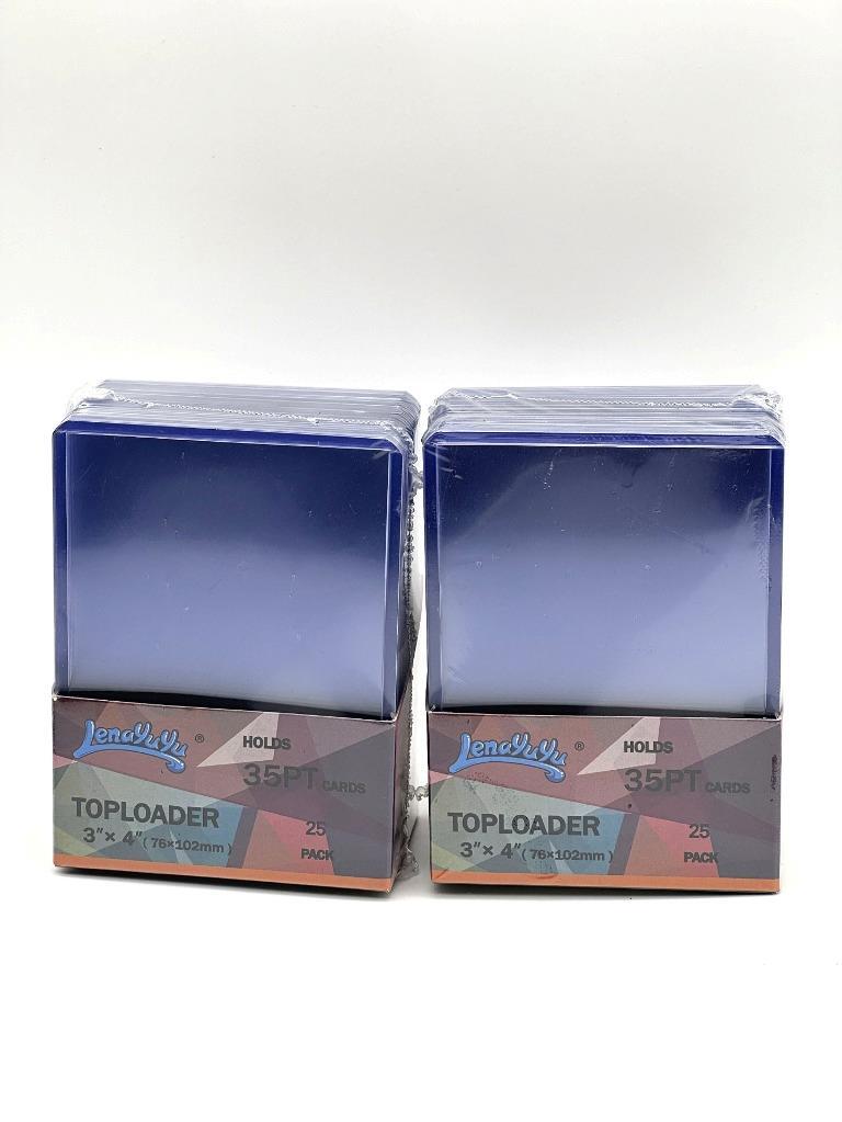 Lenayuyu 100pcs Lenayuyu 3″ x 4″ Clear Regular Toploaders 35PT Hard Card Holders