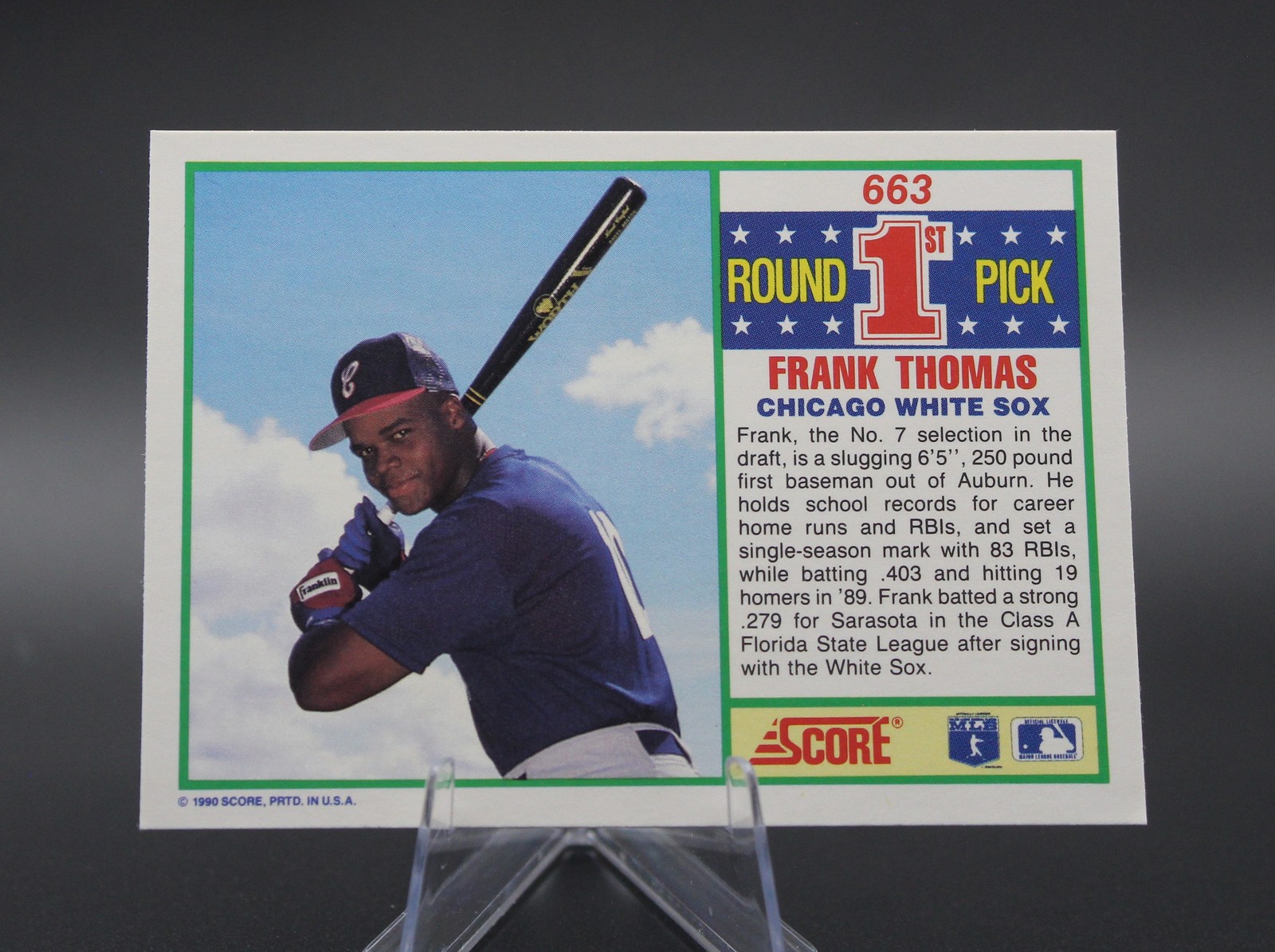 1990 Score #663 Frank Thomas