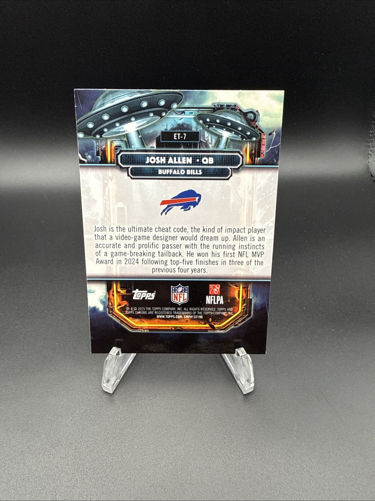 2025 Topps Chrome Cosmic Josh Allen Extraterrestrial Refractor 💥 Bills ET-7