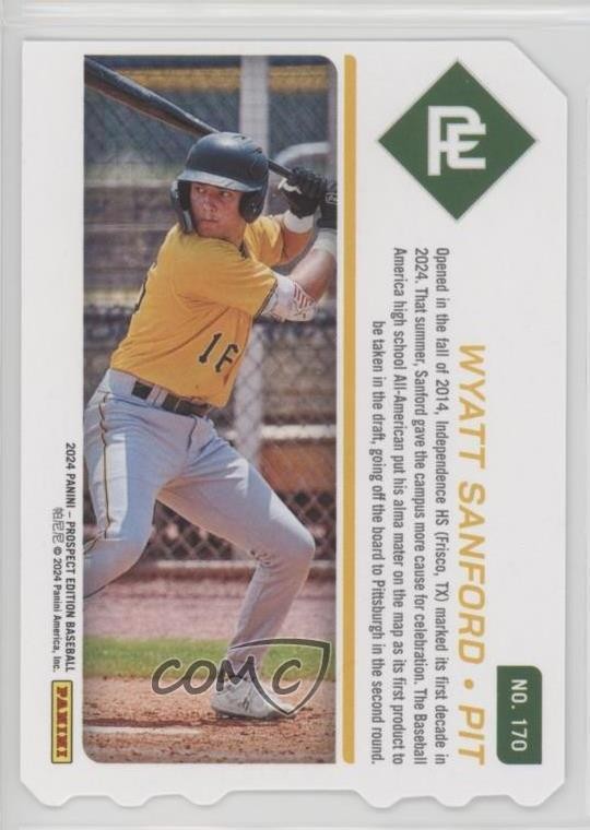 2024 Panini Prospect Edition Ticket Stub 7/16 Wyatt Sanford #170 0t9q