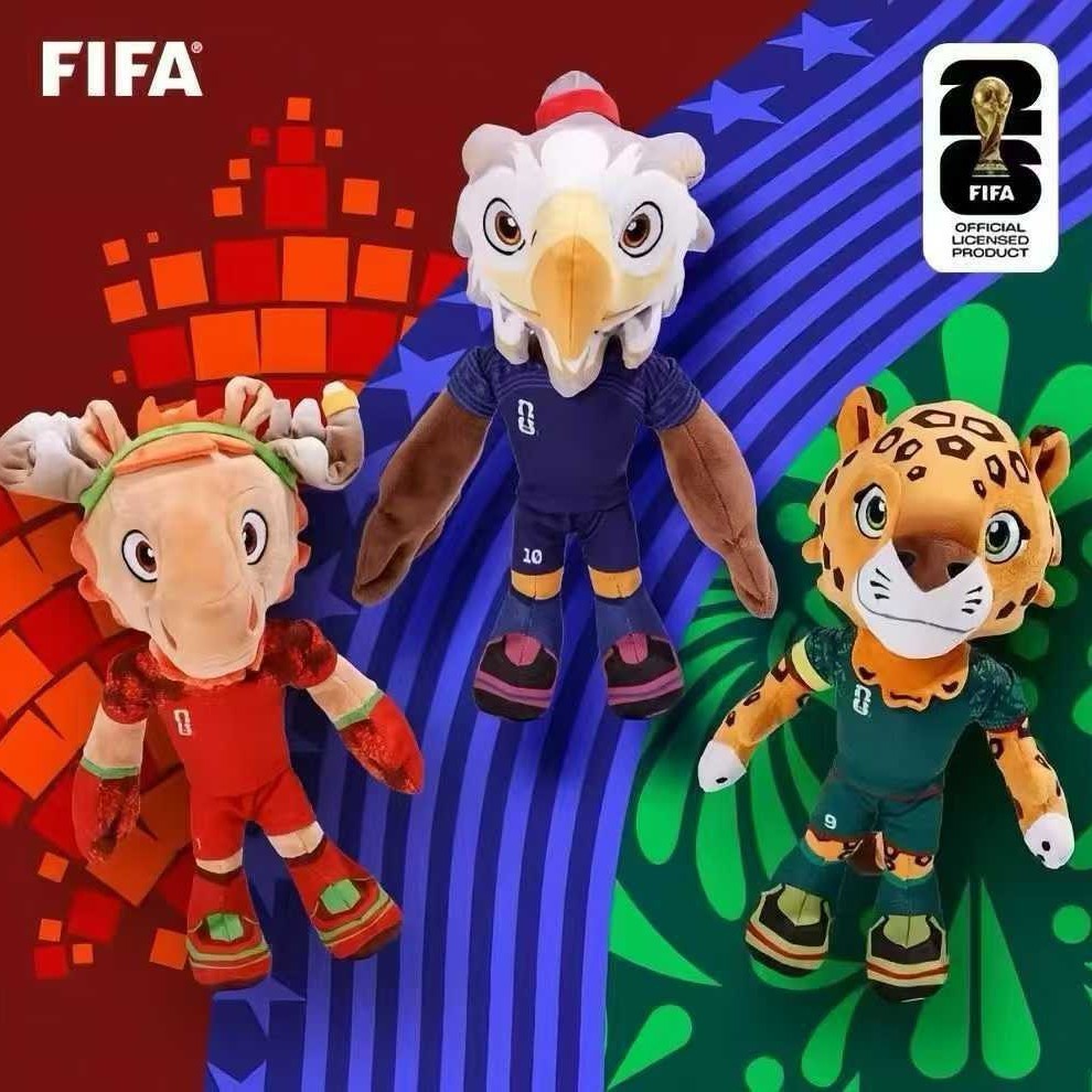 2026 FIFA World Cup Mascots Plush Doll 20cm Canada/Mexico/United States