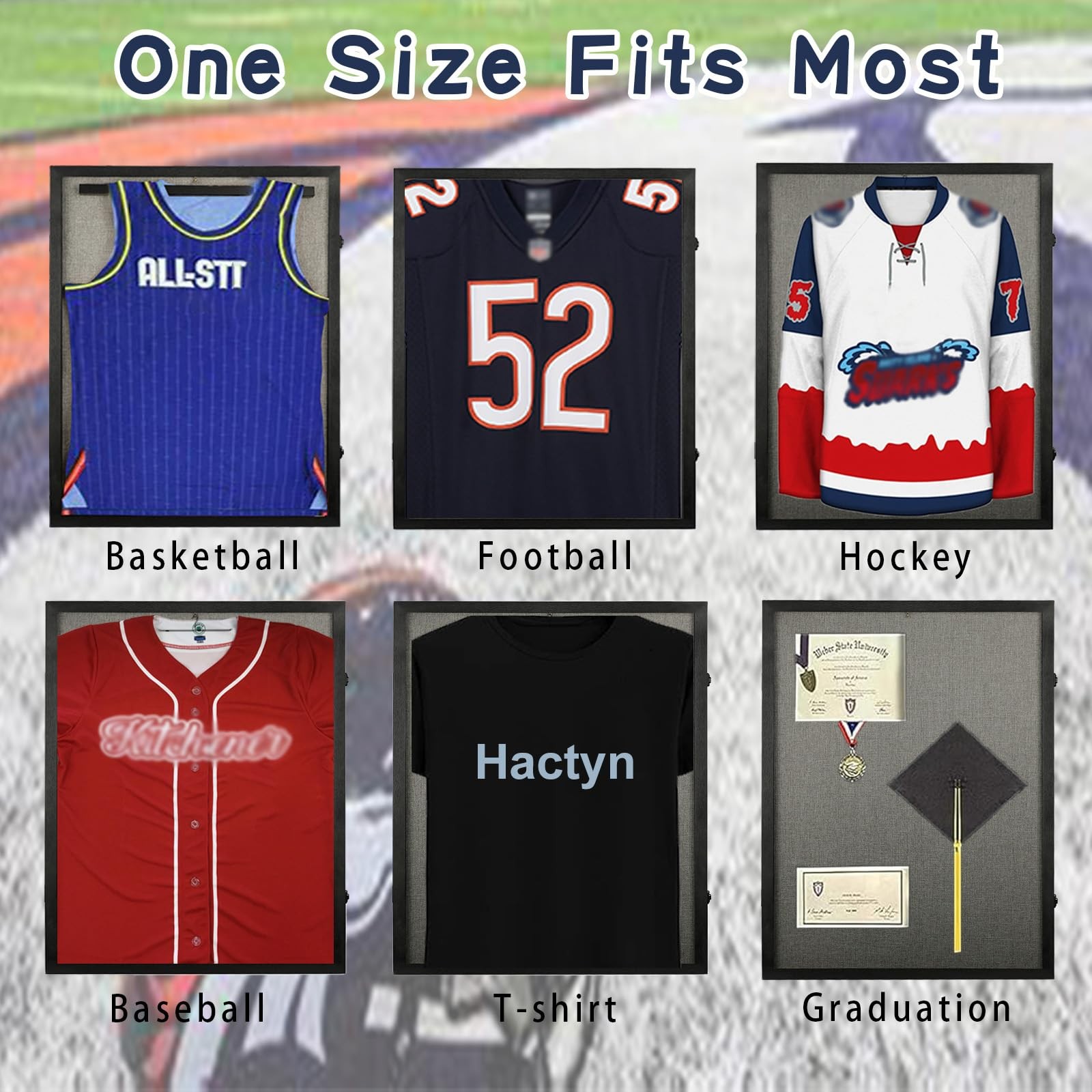 Jersey Frame Display Case for Wall ,Large Lockable T-Shirt Shadow Box with Cl…