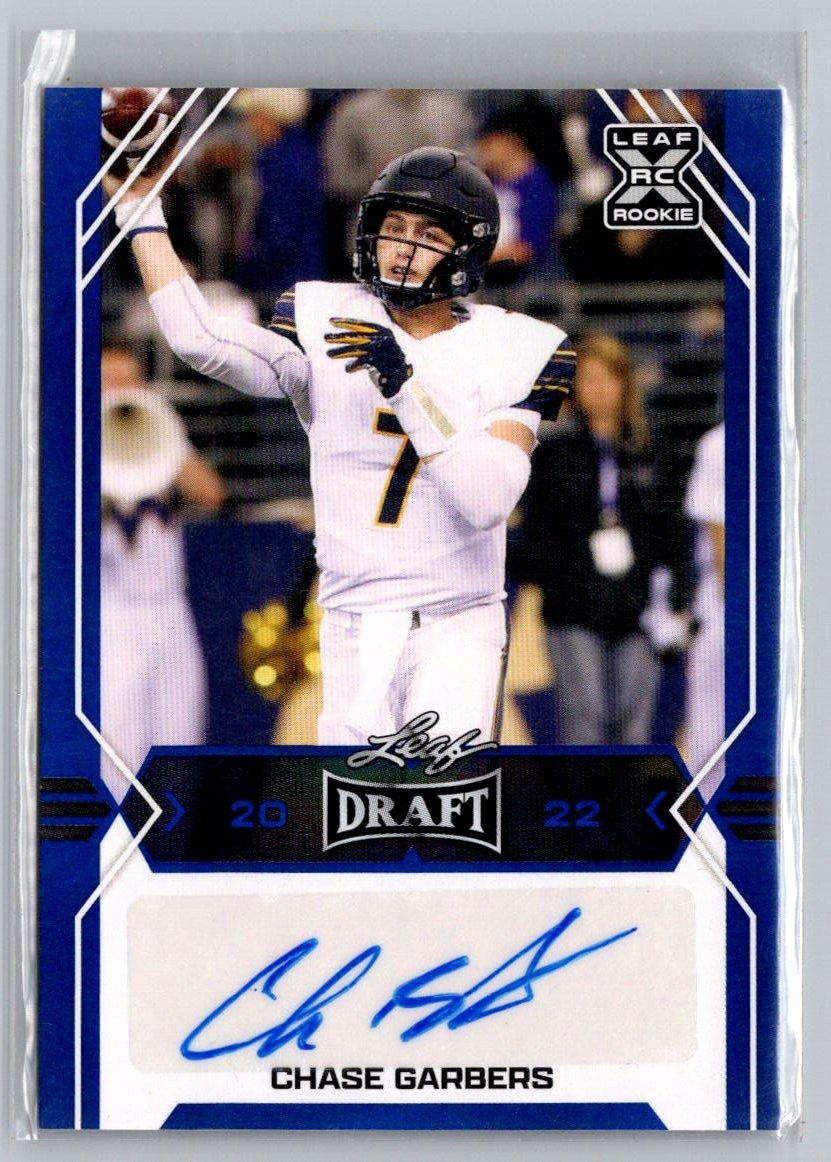 2022 Leaf Draft #BA-CG1 Chase Garbers AU RC Blue