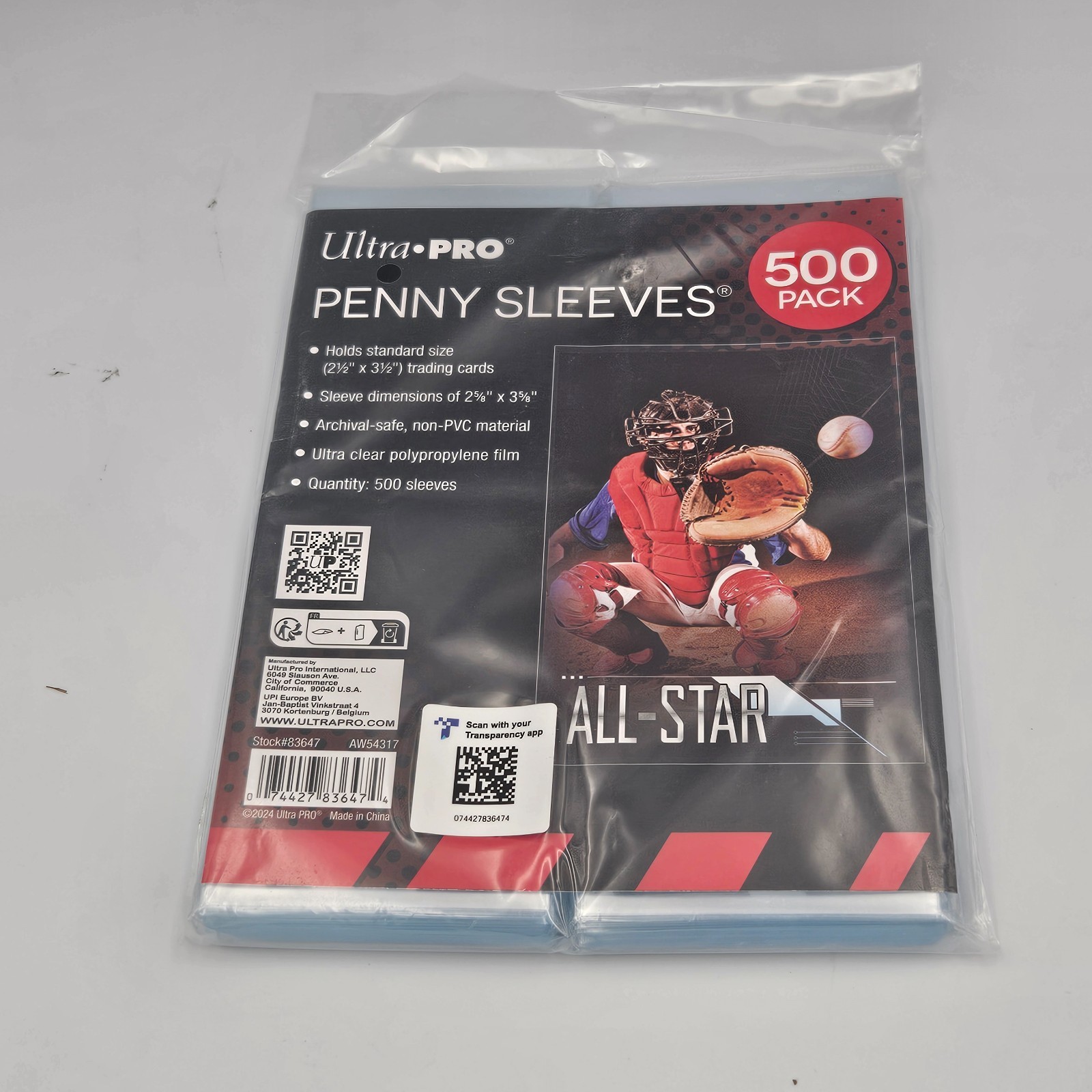 1000 Ultra-Pro Soft Card Penny Sleeves Sports Trading – 2 packs of 500 New