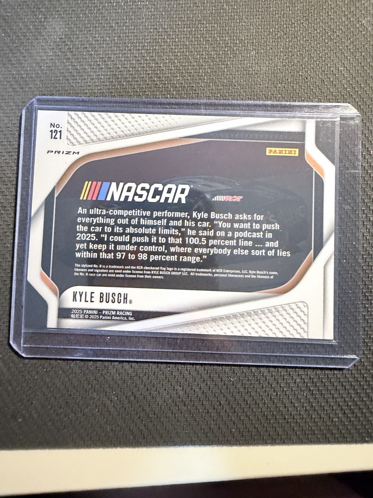 2025 Prizm Racing Kyle Busch Rides Silver Prizm Parallel🔥