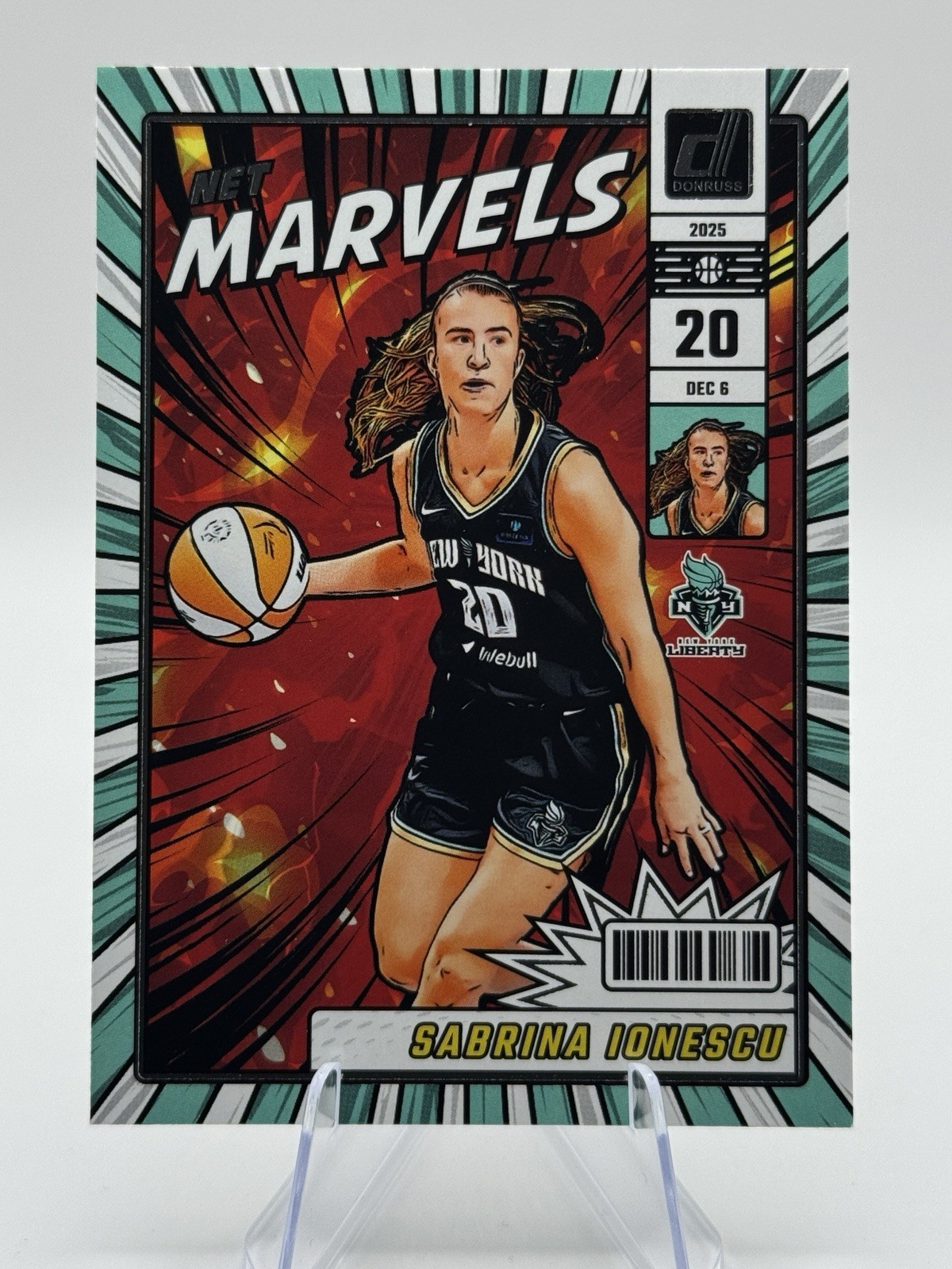 💎 2025 WNBA Panini Donruss – Sabrina Ionescu #7 Net Marvels – NY Liberty