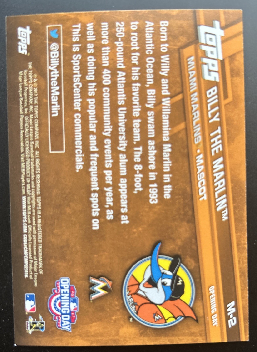 MLB Mascot Lot (6) 2017 Topps Opening Day Baseball – Reds Braves Marlins Astros