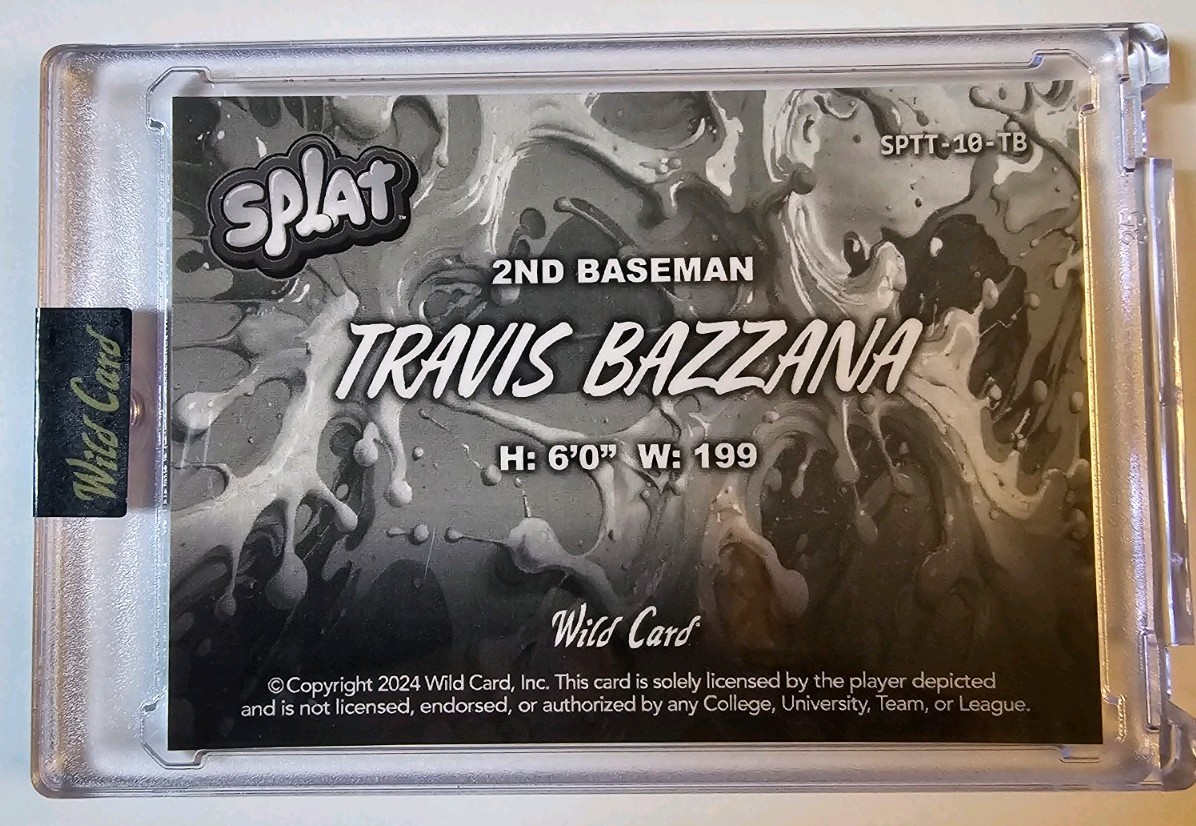 2024 Wild Card Splat Paint The Town True 1/1 Color Match PRC Travis Bazzana