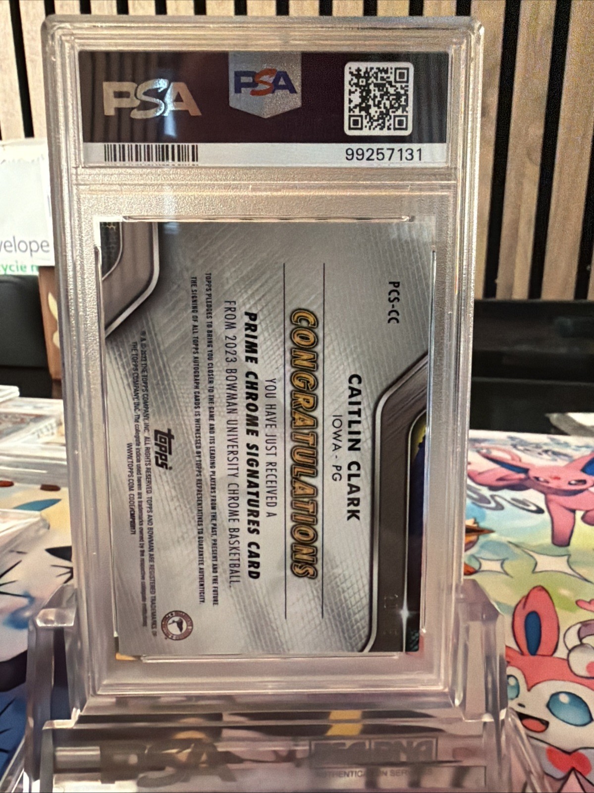 2022-23 Bowman University Chrome – Prime Chrome Signatures Caitlin Clark 20/25