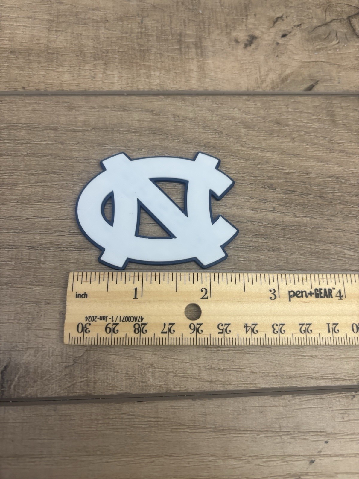 North Carolina Full Size Raised 3-D Batting Helmet Logo. 2” Tall. See Details!