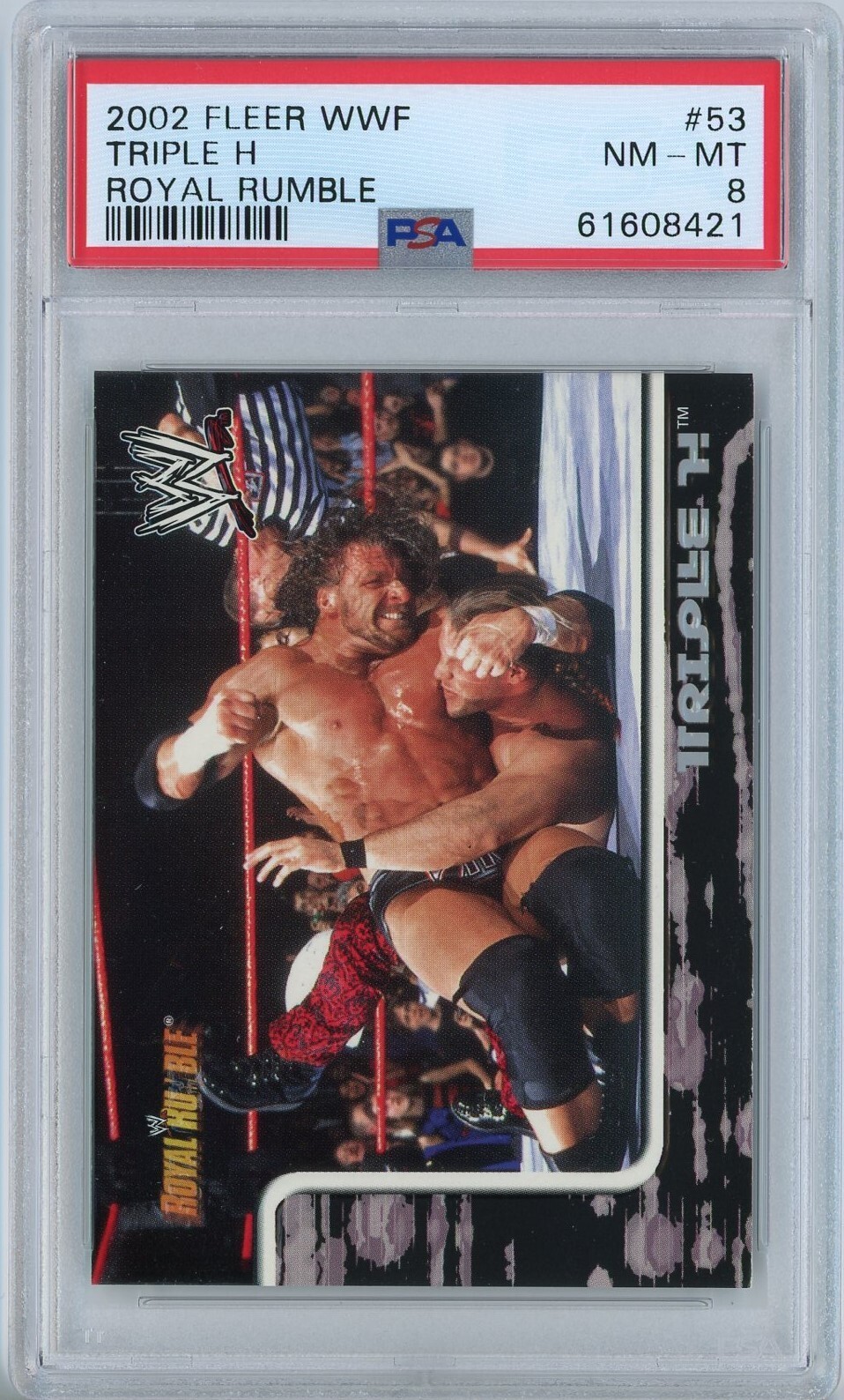 2002 Fleer WWF Royal Rumble #53 Triple H HHH WWE PSA 8 NM-MT POP 3 None Higher
