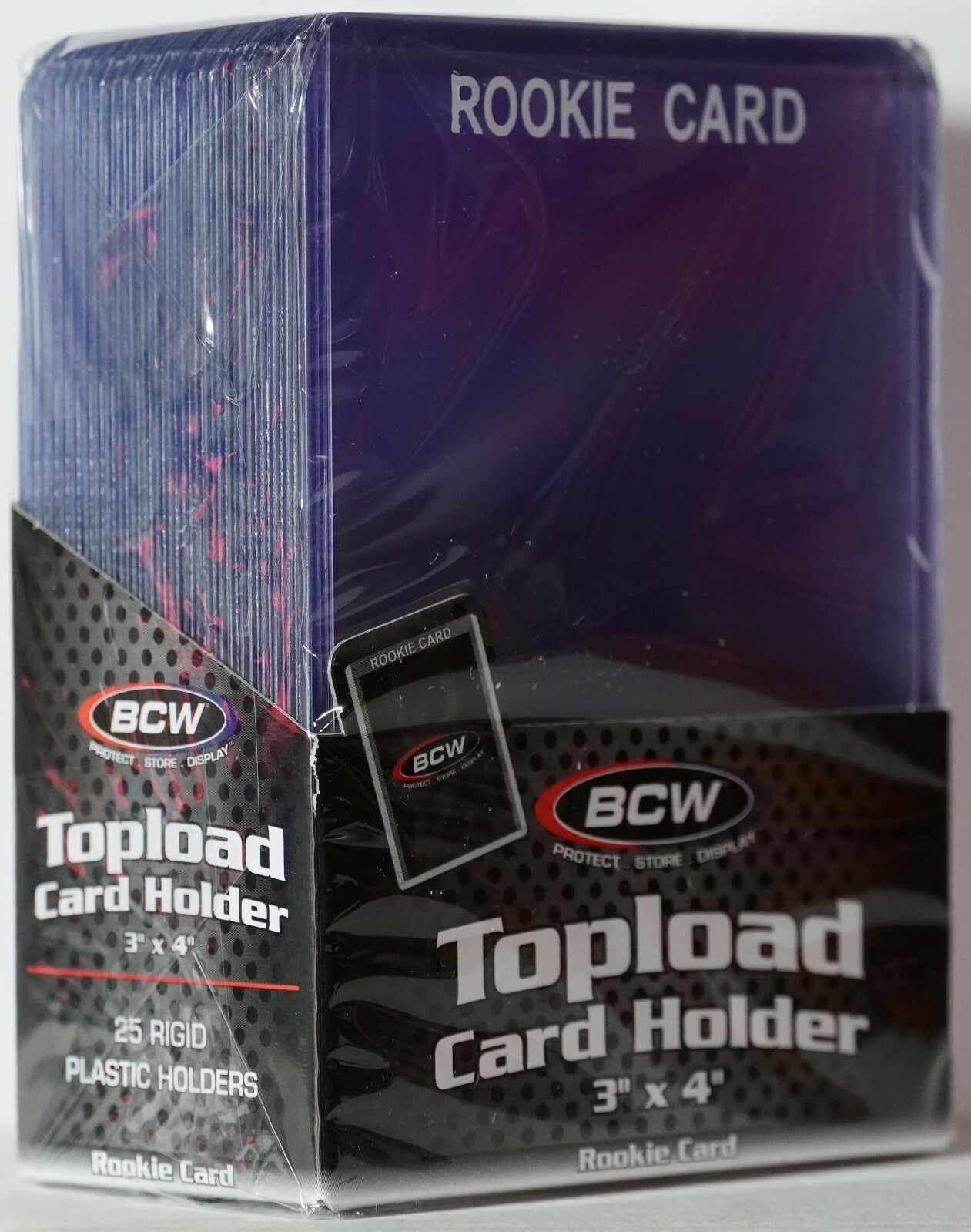 (100) BCW Toploaders “ROOKIE CARD” Imprinted White Standard 3×4 (20 Pt.)