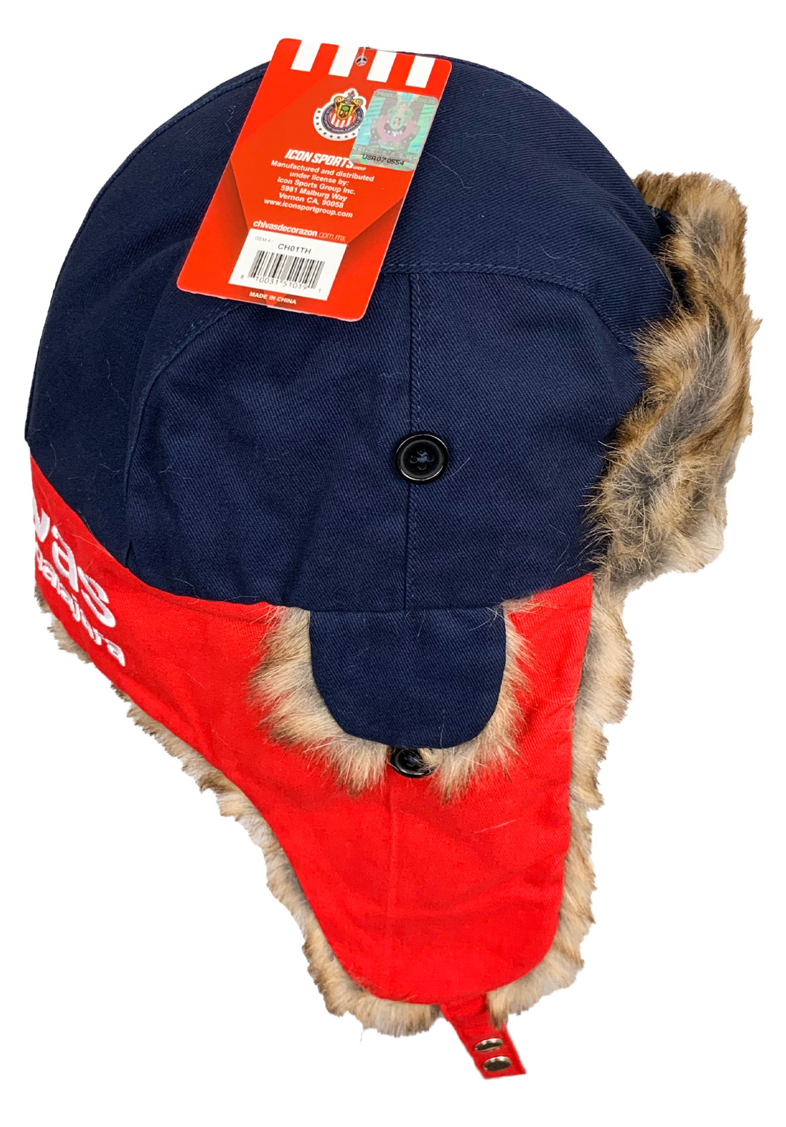 Chivas Trapper Hat – Faux Fur Lined – Icon Sports – Liga MX