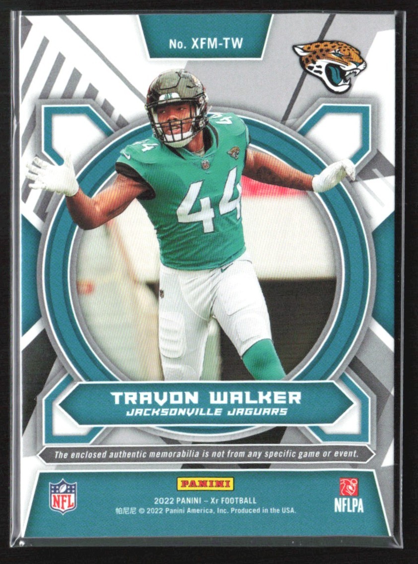 Travon Walker 2022 Panini XR X-Factor Materials Blue RC /49 Jersey #XFM-TW